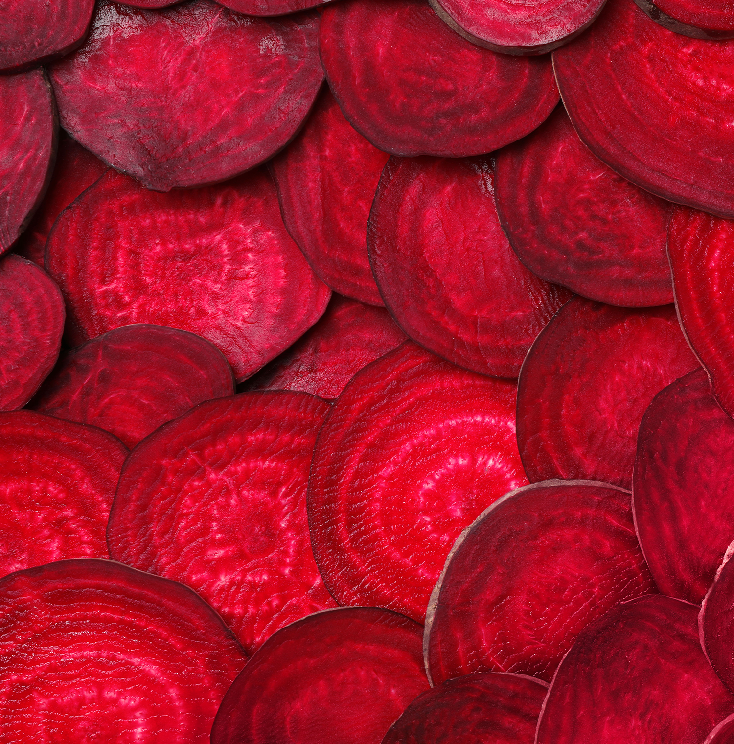 Sliced red beets