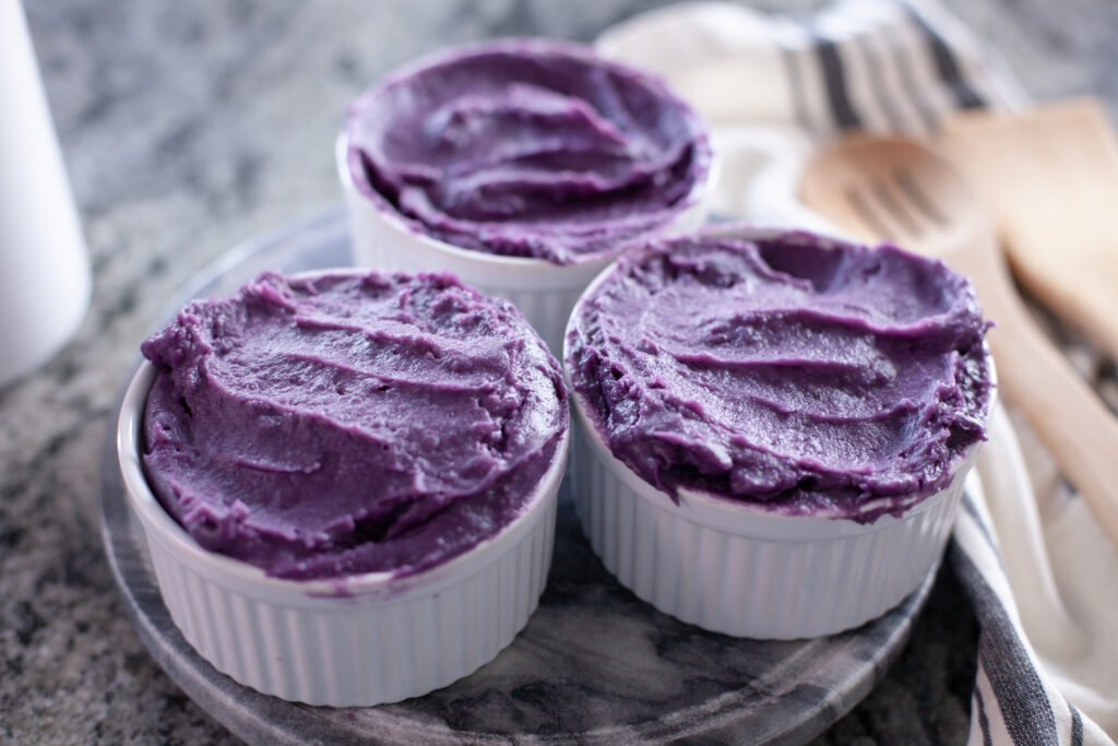 Rich, vibrant ube puree — the foundation for stunning frozen desserts and bakery creations.